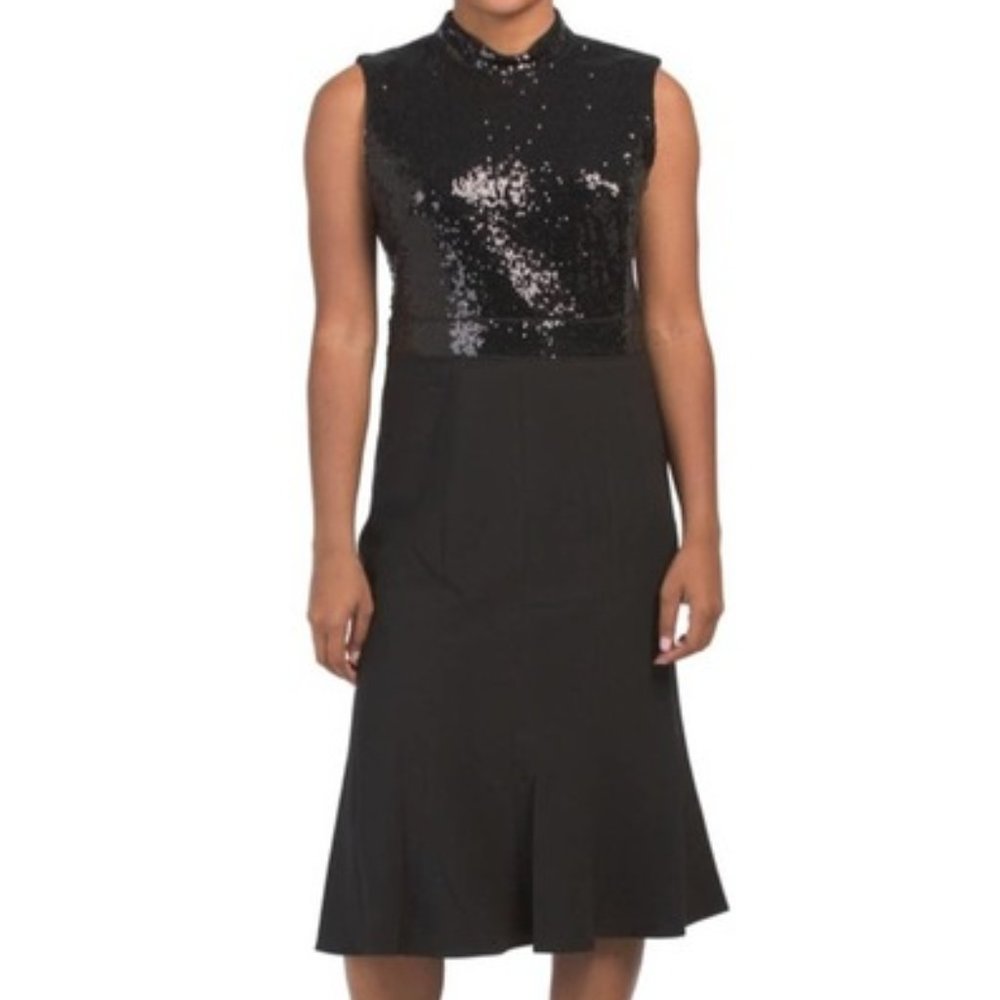 NWT Maggy London black sequin bodice dress, 8